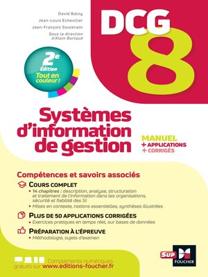 cover image of DCG 8 Systèmes d'information de gestion Manuel et applications